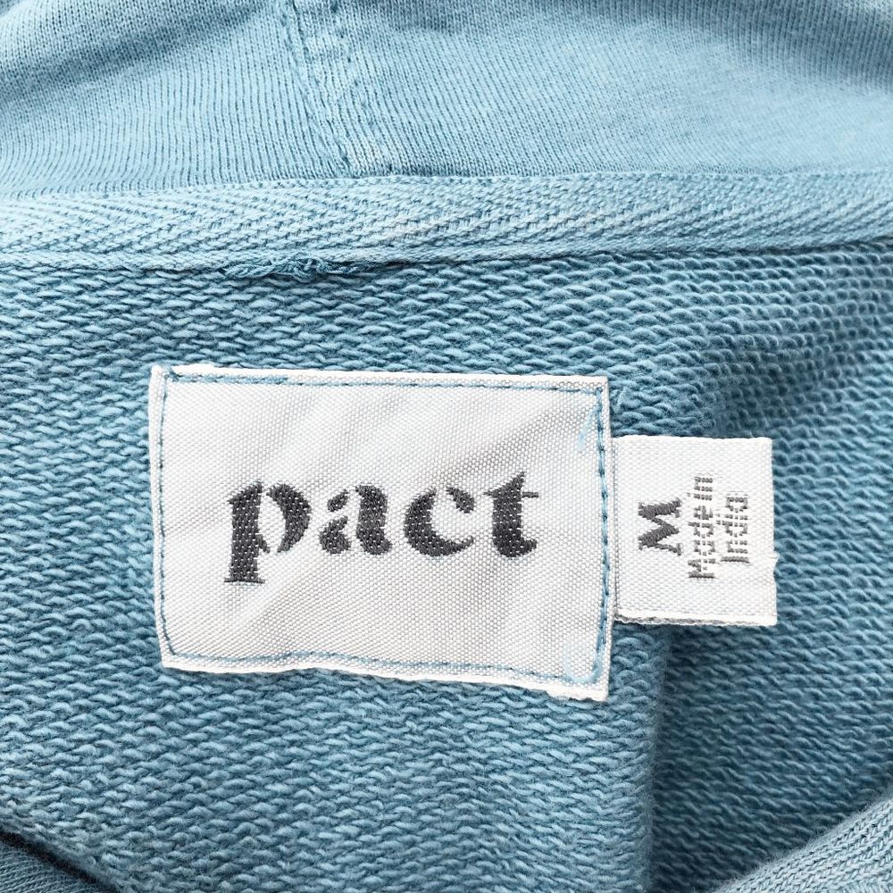 Pact Women's Blue Short Sleeve Hoodie Sweater Dress Size M - Picture 7 of 7